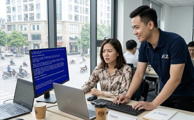 Kỹ sư IT báo cáo SLA cho ban giám đốc